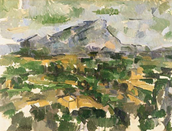 peinture de Cézanne la montagne Sainte Victoire